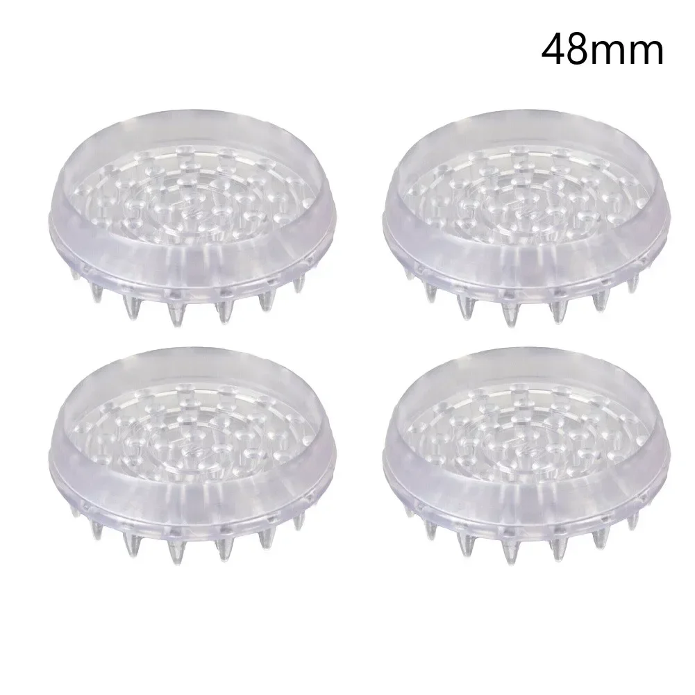 Chair Feet Cap Table Foot Pads Kitchen Stools Wear-resistant Non-Slip Round Rubber Tools Transparent Waterproof