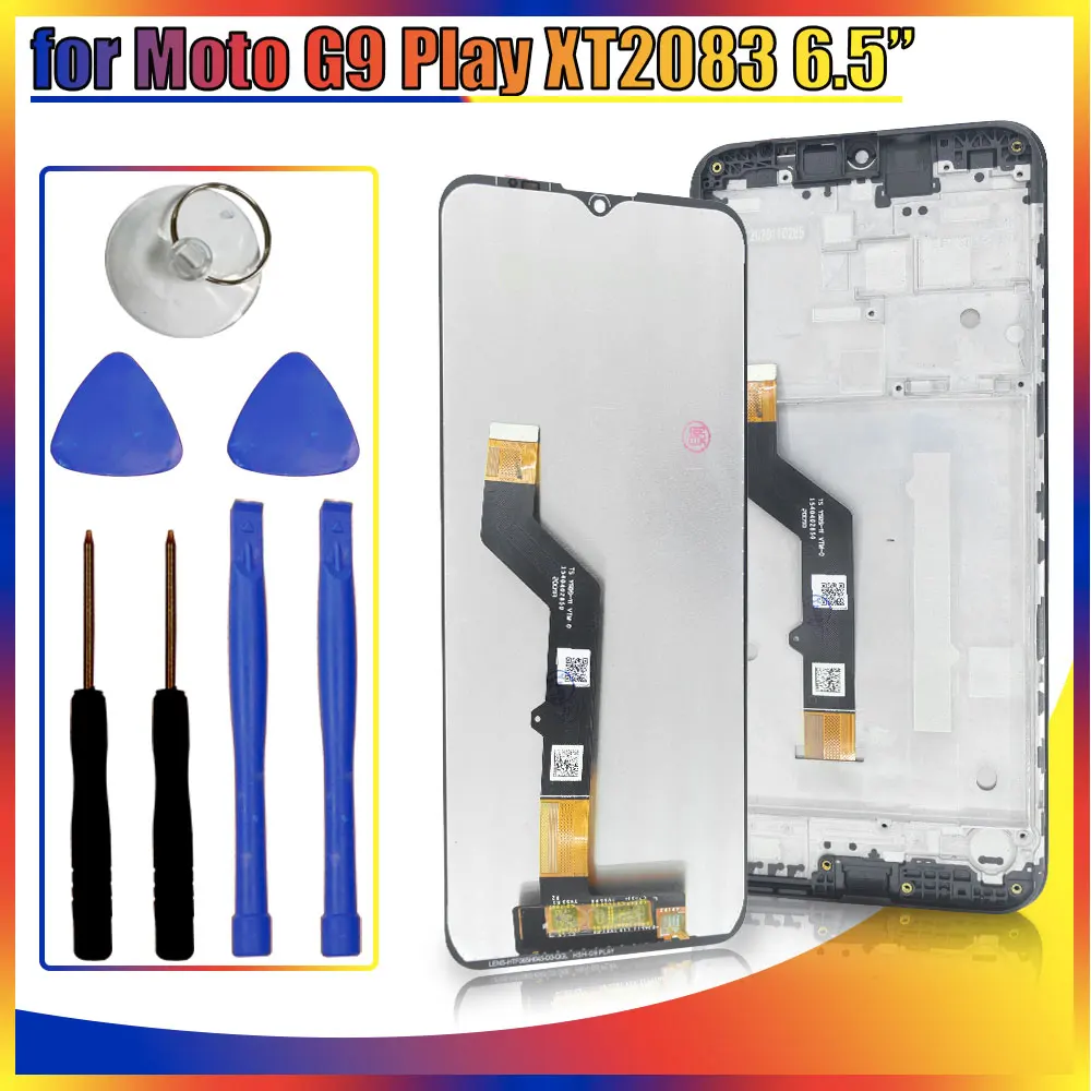 Tested LCD for Motorola Moto G9 Play 2020 XT2083 LCD Touch Screen Digitizer Assembly Replacement for Moto G9 Play XT2083-1 LCD