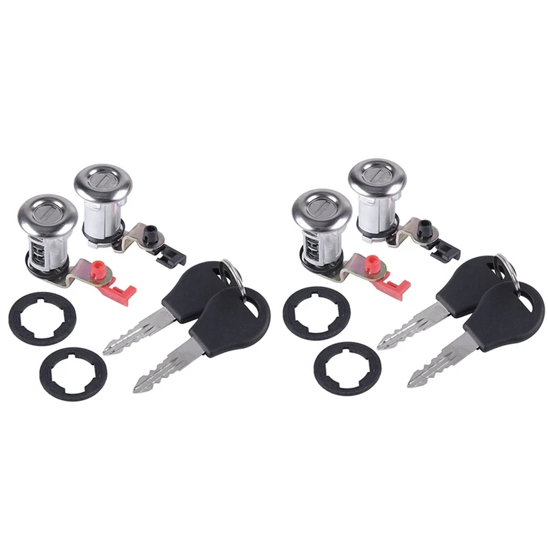 2X araba sol ve sağ araba kapı kilidi kiti ile anahtar araba kapı kilidi Nissan Pickup Pathfinder 1987 -1991 için 80010101