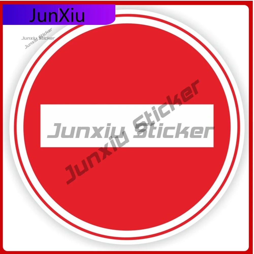 

Traffic Interdiction Red Circular Symbol Sign Vinyl Exterior Stickers Accessories V 125 Motorcycle Stickers Custom Decals Car