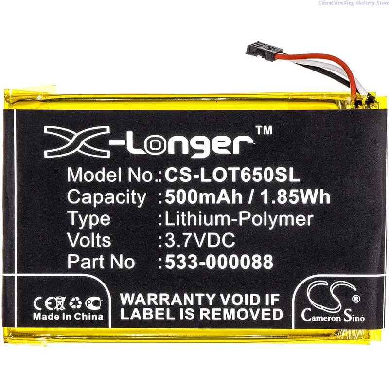 500mAh Battery 533-000088, AHB303450 for Logitech Touchpad T650, MX Master, please double check the connector
