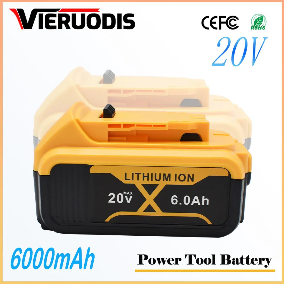 Voor Dewalt 20V 5.0ah Batterij Compatibel Dewalt Accu Accu Schroevendraaier Boor Schroef Moersleutel Impact Accu Dcb203 Dcb181 Dcd790