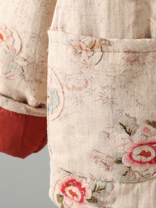 ملابس على الوجهين من القطن والكتان فضفاضة مستديرة Ne بأزرار علوية صينية كلاسيكية للنساء Jaet مريحة للدفء قابلة للتنفس