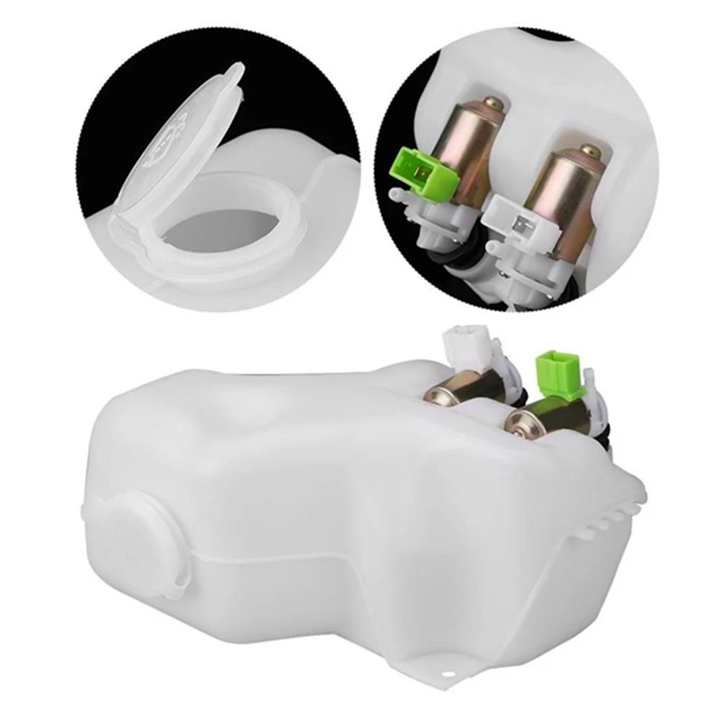 For Patrol 1988-1997 Windshield Wiper Washer Bottle 2 Hole Pump Tank Jar Kit