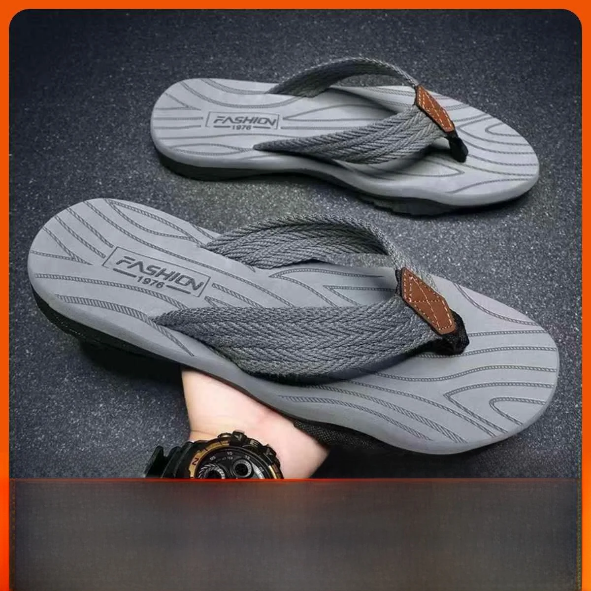 

High-End Men's Sandals 2026 New Style High Aesthetic Value Indoor Home Slippers Trendy Summer Casual Flip Flops for Men