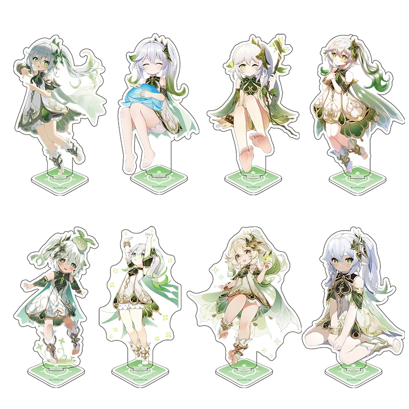 Anime Genshin Impact Figure Acrylic Stand Nahida Noelle Paimon Raiden Shogun Zhongli Figurine Model Plate Double Coated standees