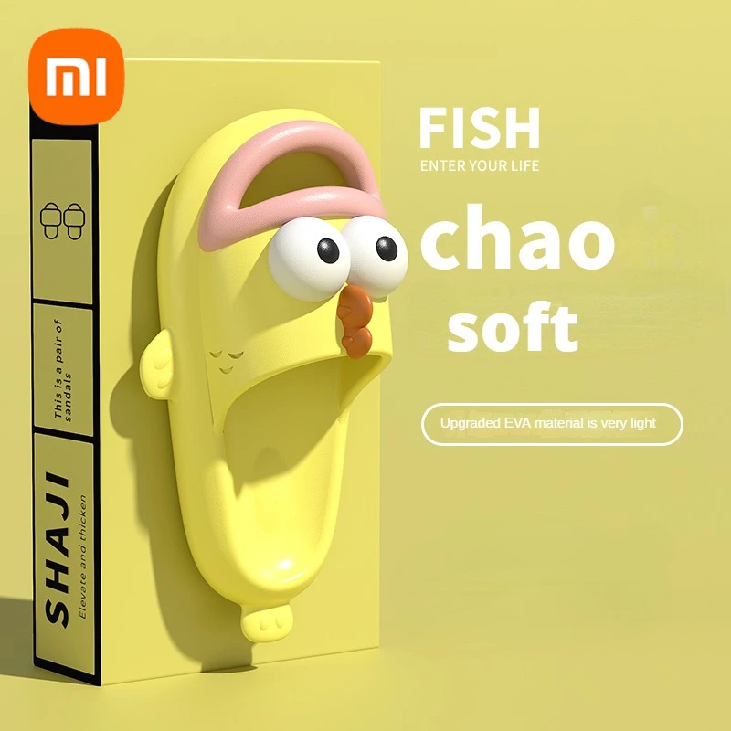Xiaomi Shaji Lelijke Fish Slippers Winter Warmte Indoor Home Paar Slippers Slaapkamer Antislip Schoenen Sandalen Kunnen Extern Worden Gedragen