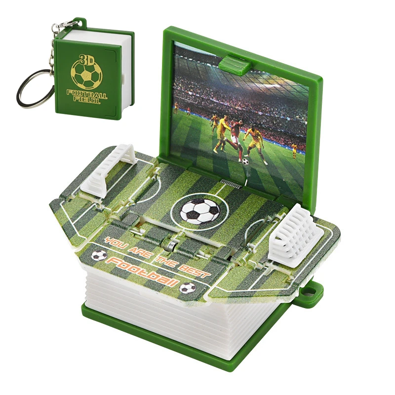 New Pop Up Book Keychain Hidden Football Basketball Field Finger Handheld Game Boy Birthday Gifts Backpack Pendant