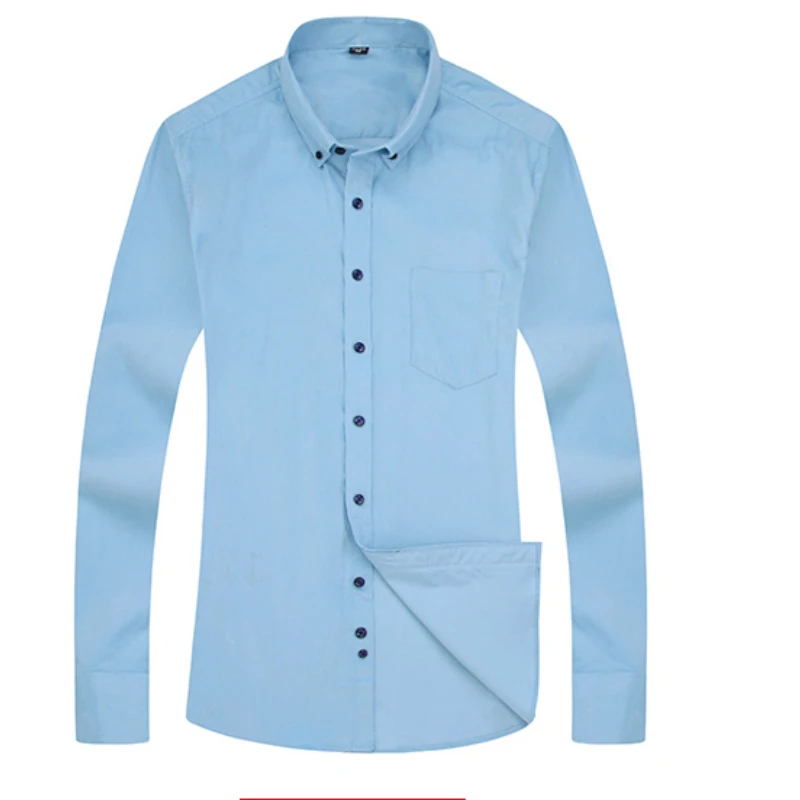 

2023 Cotton Corduroy Casual Warm Solid Shirt Long Sleeve Winter Regular Fit Mens Men's Shirts with Pokets