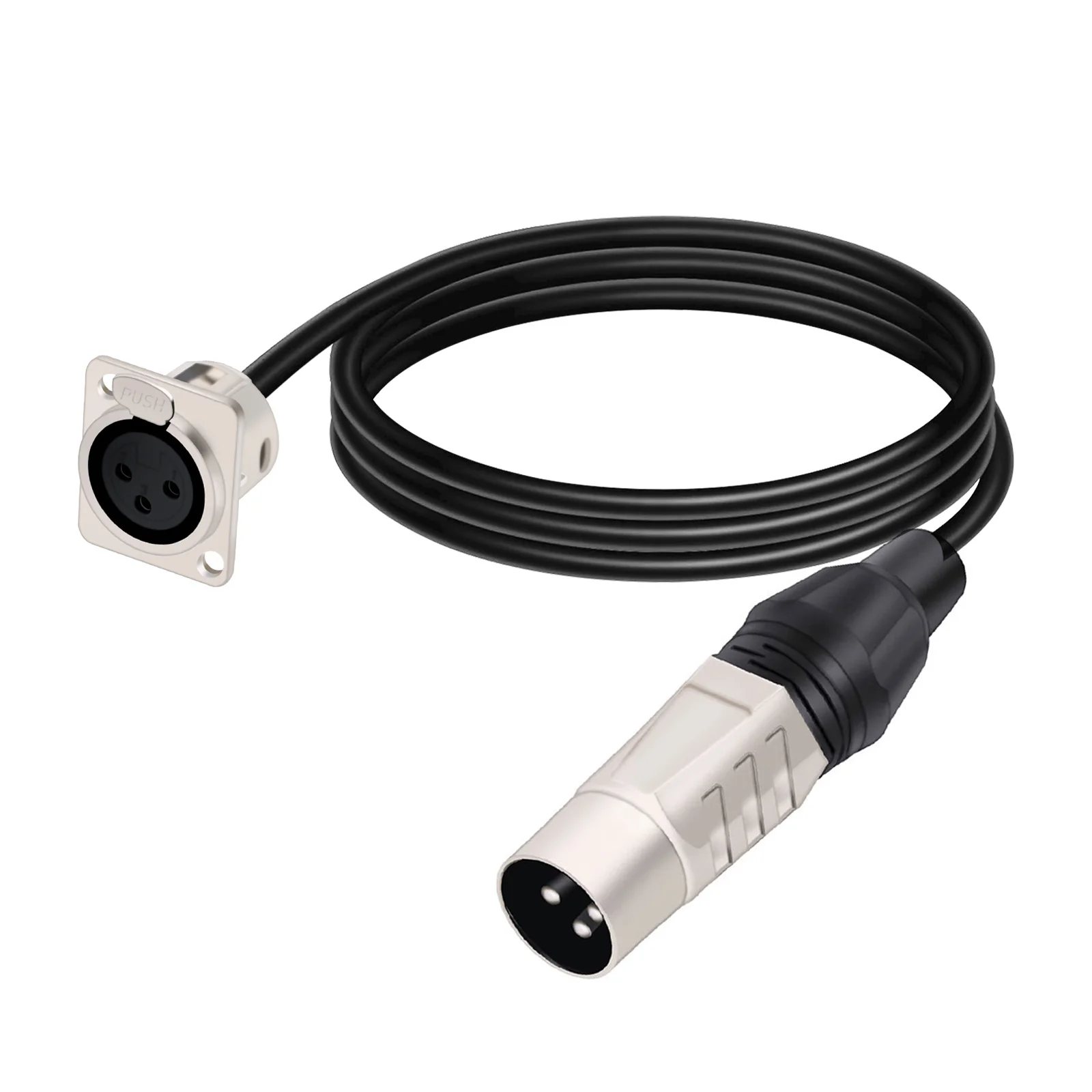 D Typ 3-polig xlr Stecker/Buchse Mikrofon buchse mit fester Schalttafel an 3-poligem xlr-Stecker Audio-Verlängerung kabel für Verstärker-Mikrofon mischer – Detail 5