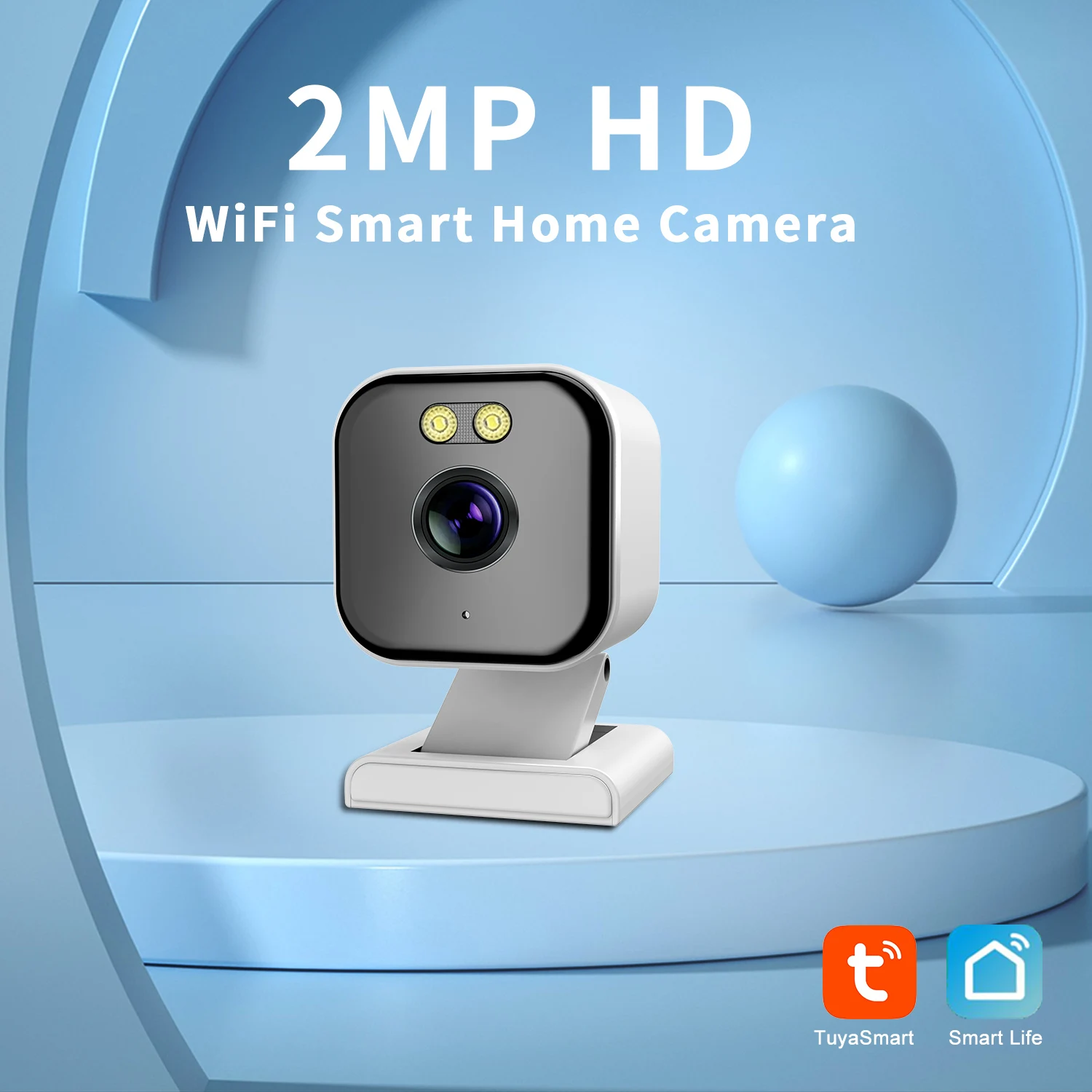 

Tuya Smart Home Mini Baby Elderly Monitor Security Protection Camera, Supports Sirens and Alarm Sounds