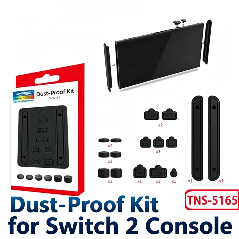 For Switch 2 Accessories Silicone Dust Plug Set 16 In1 Thumb Grip Caps Handheld Console Anti Dust Protector Kit For Game Console
