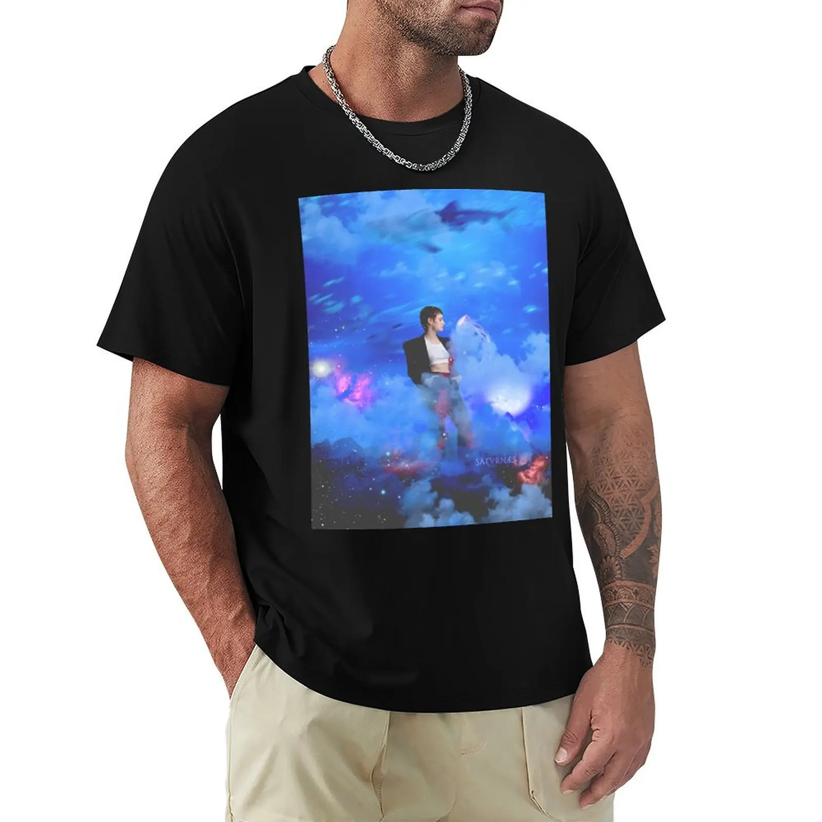 Christine and the Queens - Underwater Vibes QATC T-Shirt Large Size Loose Casual Tee