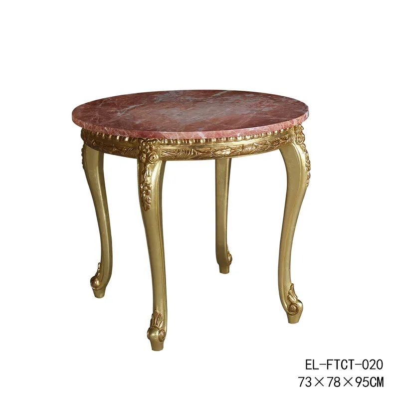 Italian neoclassical French mahogany carving sticker retro red coffee table furniture