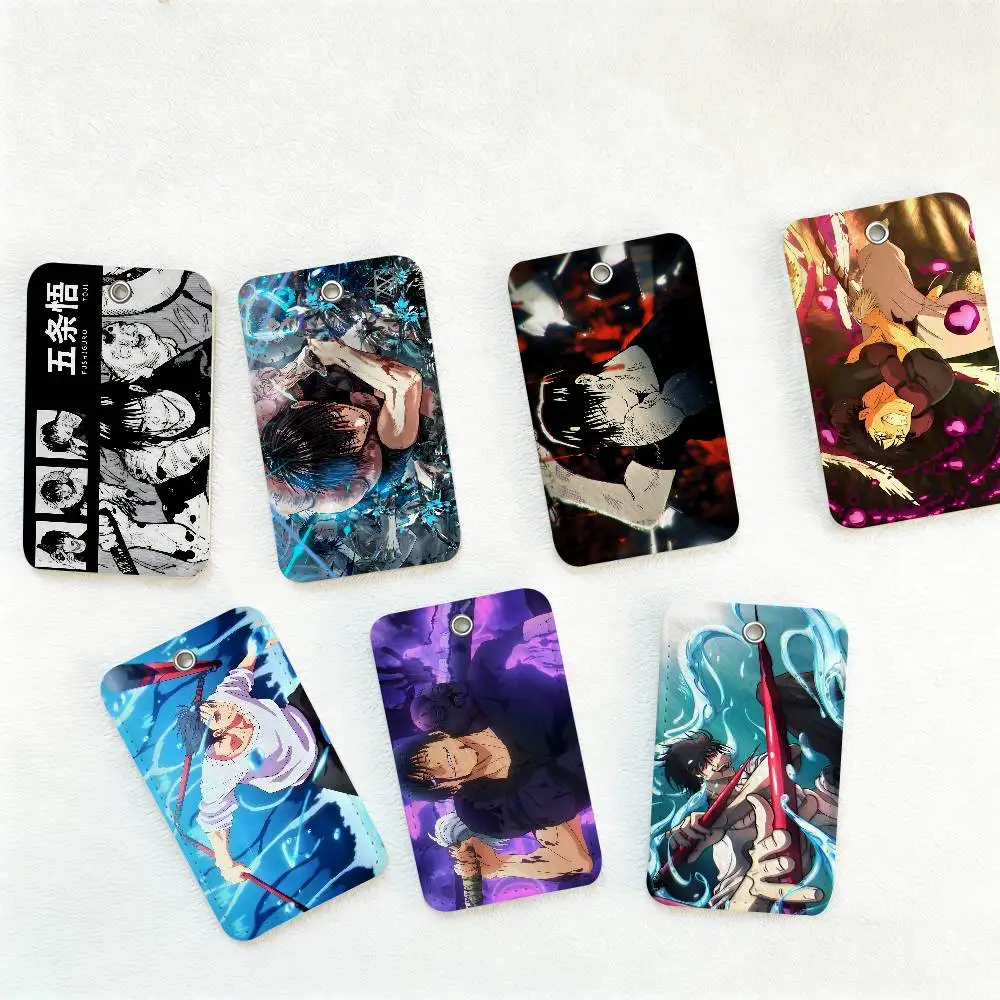 Kaisen Fushiguro Toji Anime Rectangle Keychain Card Holder, Badge Credit Card Holder, Student ID Card Holder, Bus Cards Cover