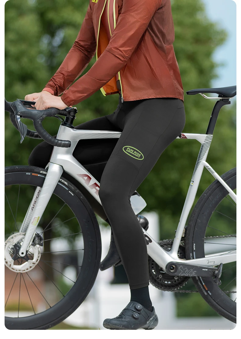 INBIKE Thermo-Fleece-Radsport-Trägerhose für Herren, winddicht, Winter-Radsport-Träger, gepolstert mit Taschen, Fahrradhose, Fahrradbekleidung – Detail 1