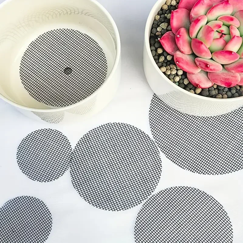 planter bottom grid mat 100pcs drainage mesh hole screen breathable plant garden's drainage mesh sturdy succulent & bonsai pot