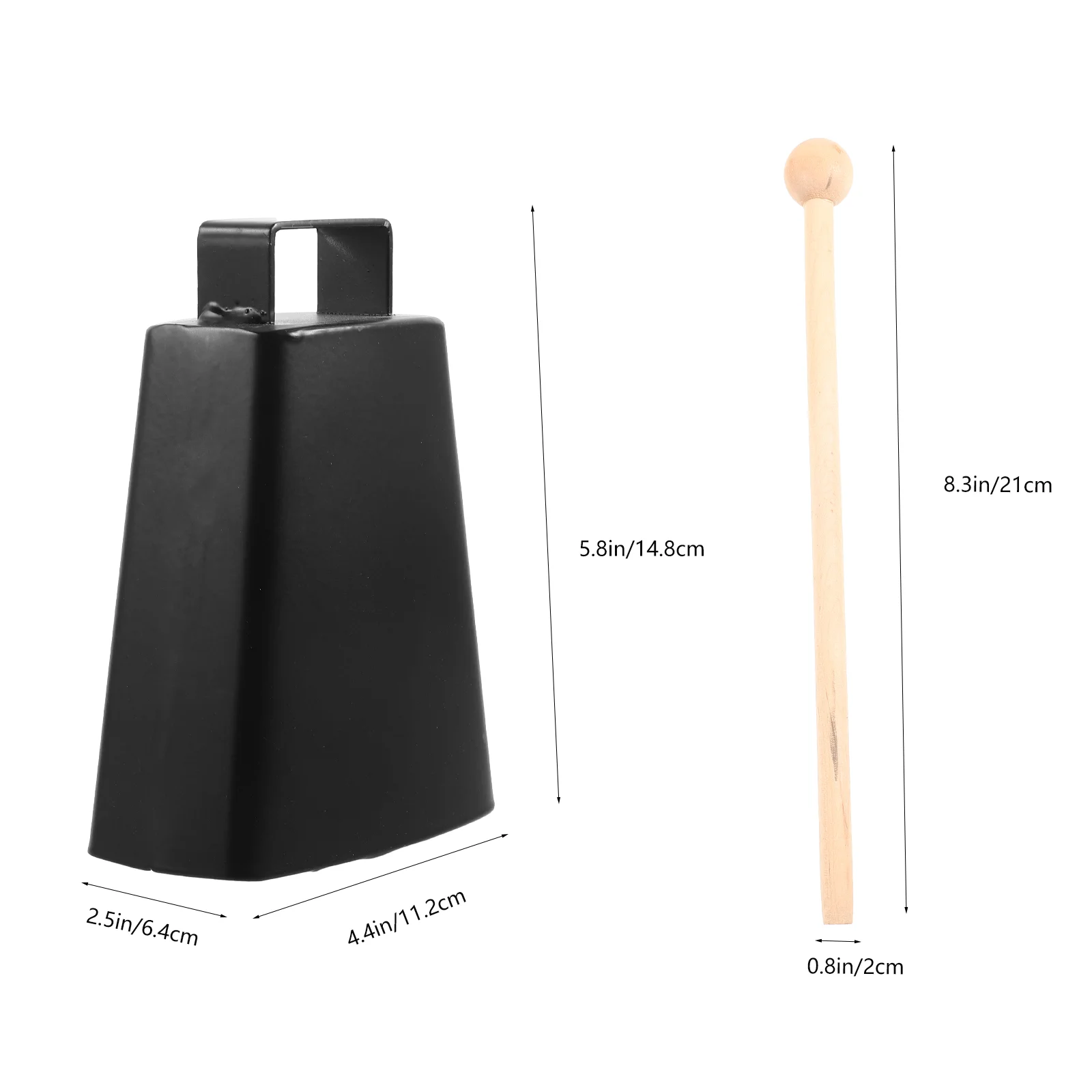 5 sztuk edukacyjny Cowbell Stick Instrument muzyczny Cowbell Instrument zabawka dla dzieci wydarzenia sportowe dzwonek do robienia szumów