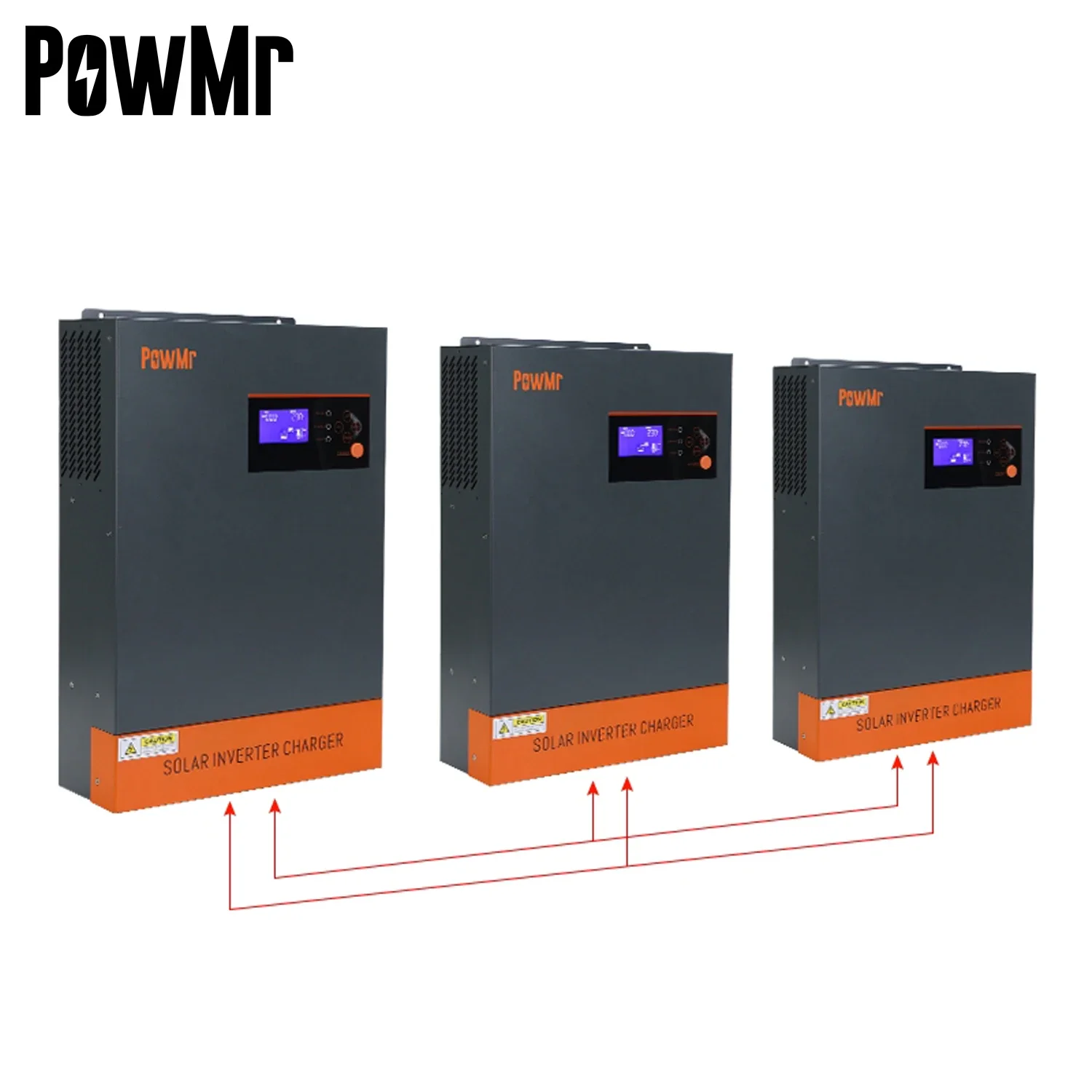 PowMr 15KW 16.5KW 48V 220V/ 380V AC 80A MPPT 500V PV Input 11000W 3 Phase Hybrid Solar Inverter