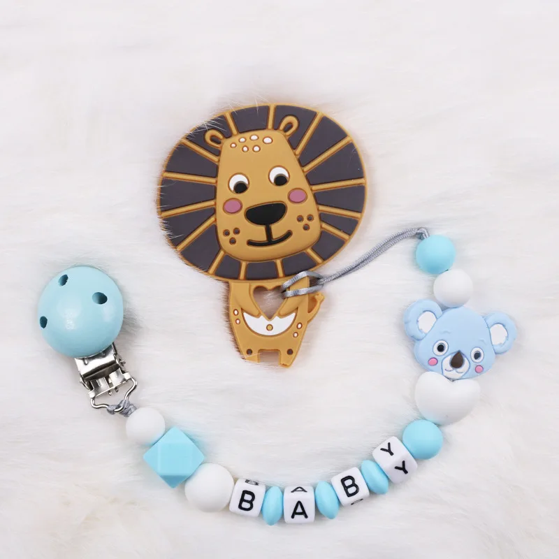 الطفل شخصية اسم مشابك مصاصة للرضع سلاسل مصاصة اليدوية طفل التسنين سلسلة الحلمة كليب اللعب هدية الوليد مخصصة