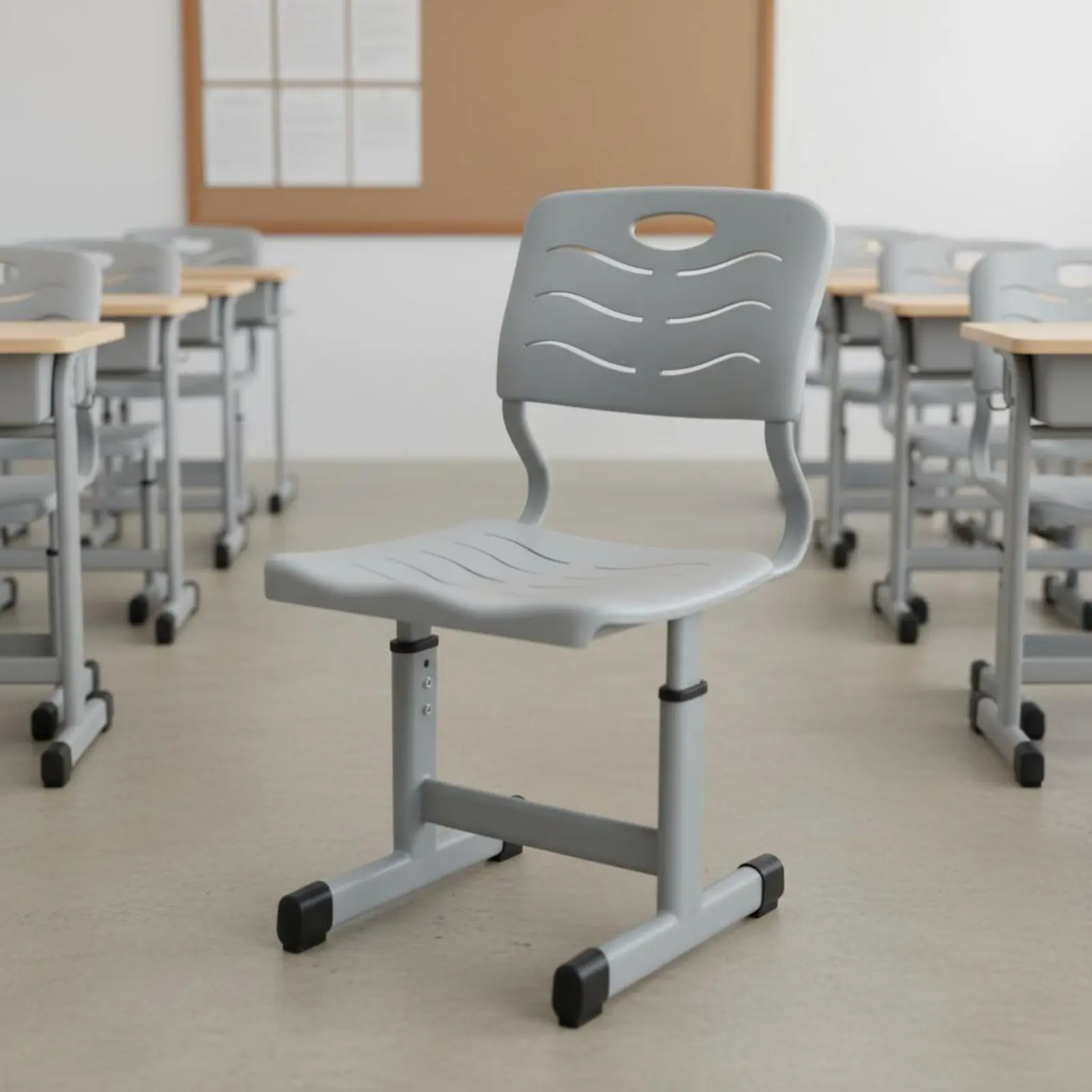 調節可能な学生用デスクと椅子のセット-内蔵収納付き子供用学習テーブルセット-調節可能な学生用デスクと椅子-サイドバッグフック