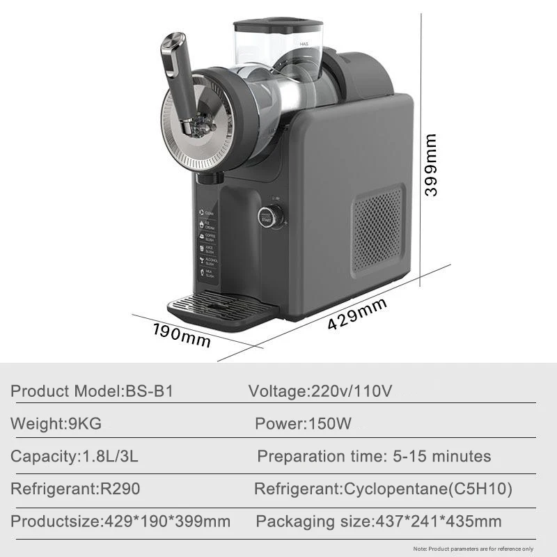 185 W Draagbare Slushie Machine Thuis Ijs Maker 1.8L Slush Machines China Met 6 Functies