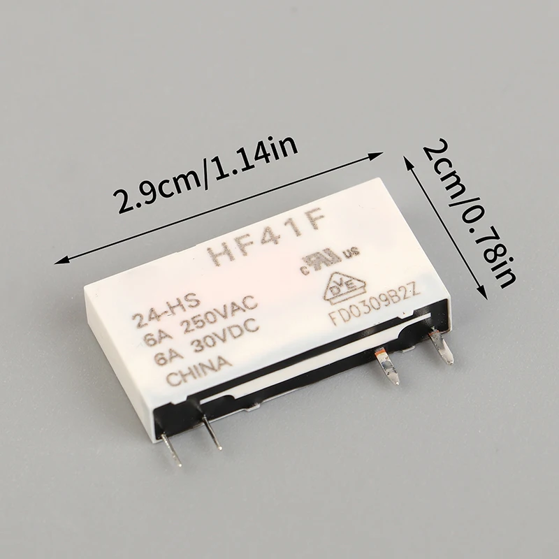 SUBMINIATURA-Relé de potência industrial, 41F, HF41F, HF41F-24-ZS, HF41F-12-ZS, HF41F-5-ZS, HF41F-5-HS, HF41F-12-HS, HF41F-24-HS, 4, 5Pin