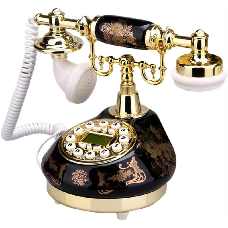 

Old Fashion Antique Landline Telephone Decor 1960, Wired Home Office Telephone Decor System, Ceramic Antique Style