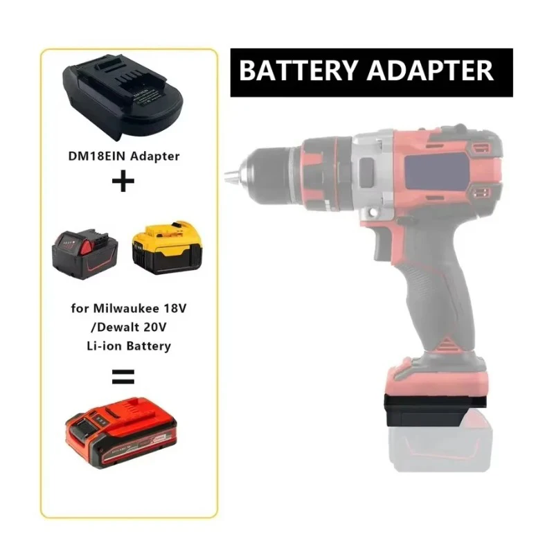 Adapter for DeWalt for 18V 20V Li-Ion Battery To for Einhell Lithium Tool To for Einhell Power Tools DM18EIN Battery Converter