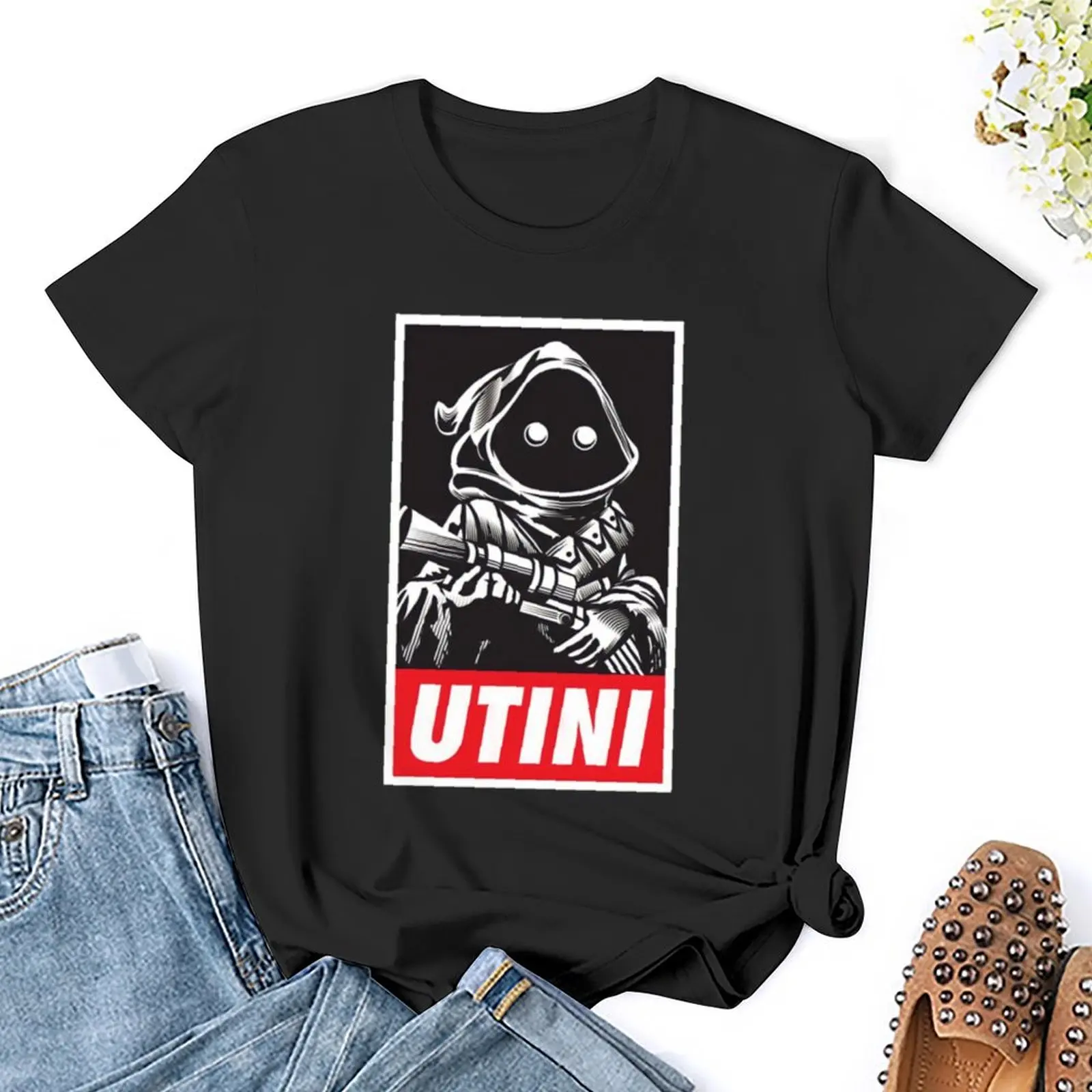 Lustige Utini T-Shirt T-Shirts ästhetische Kleidung Tier druck Shirt für Mädchen Frauen T-Shirt