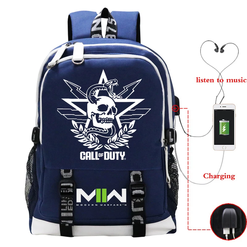 Hot Game Call Of Duty Schoolbag for Boys Large Capacity High School Student Backpack Modern Warfare Prints Bagpack Usb Book Bags