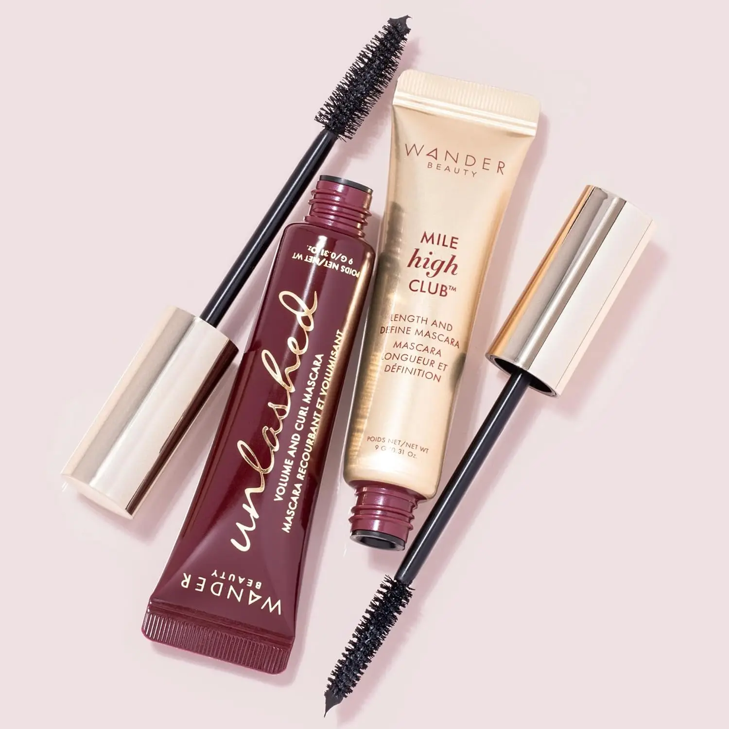 ชุดมาสคาร่าไมล์ไฮคลับ: เพิ่มวอลลุ่มทันที, บำรุงขนตา, ไม่เลอะเลือนและกันน้ำ, ของขวัญที่ไม่ทดลองกับสัตว์