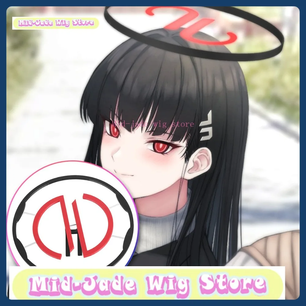 

Mid-jade Wig Store Blue Archive BA Halo Headwear Cosplay Wig Anime Games Costumes Props Role-playing Wigs