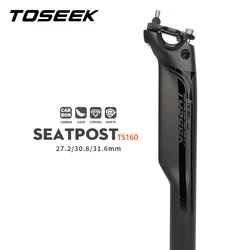 TOSEEK-Carbon Seatpost para MTB bicicleta, Assento Offset selim, Bike Seat Post, 20mm, 27.2, 30.8, 31.6, Acessórios de bicicleta, TSP-C31