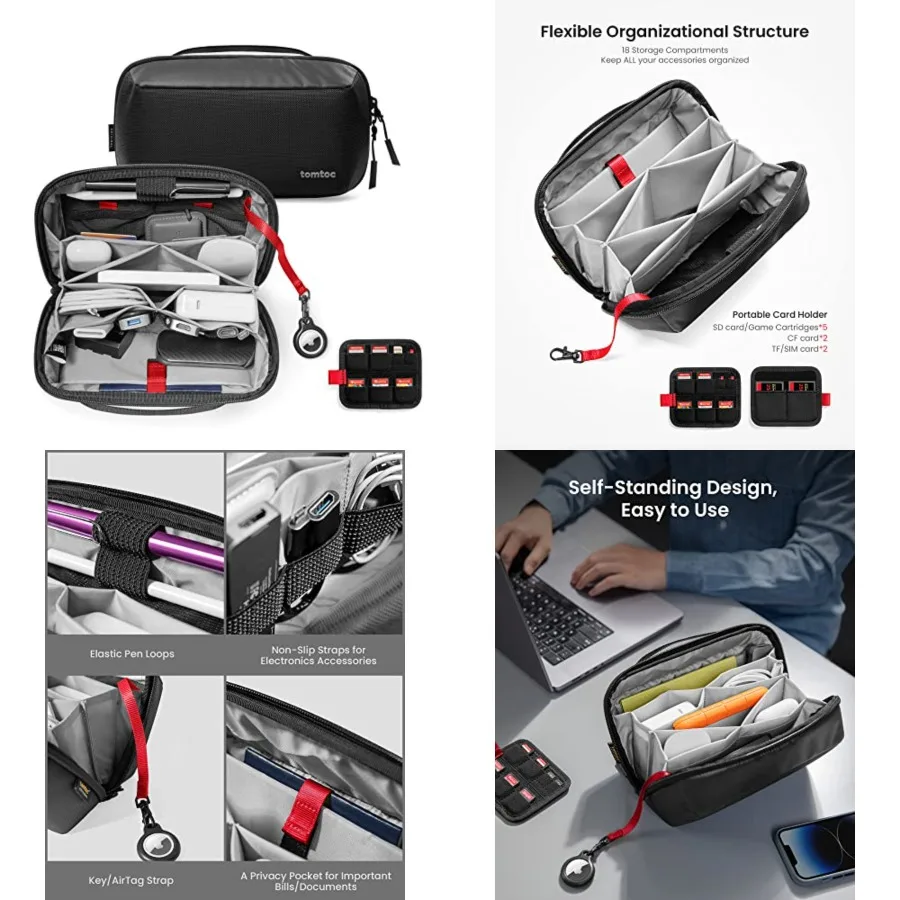 

Electronic Organizer Acceory Pouch for acBook Charger, Cable, Power Bank, Hard Drive, Cord, Water-reitant torage Bag with Reova
