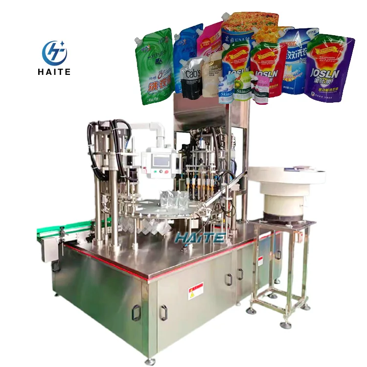 Jelly Doypack Beverage Spout Pouch Filling Capping Machine