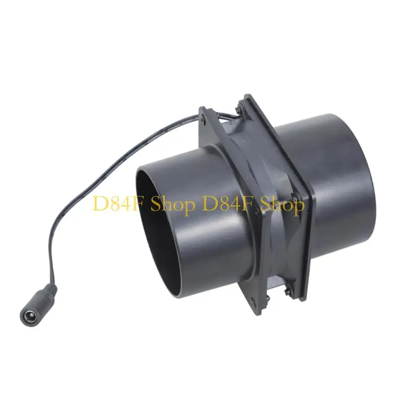 D84F Compactly Plastic Inline Ventilation Fan 50CFM Airflows USB Powered For Grow Tents Soldering Stations Bathroom Exhaust Fan
