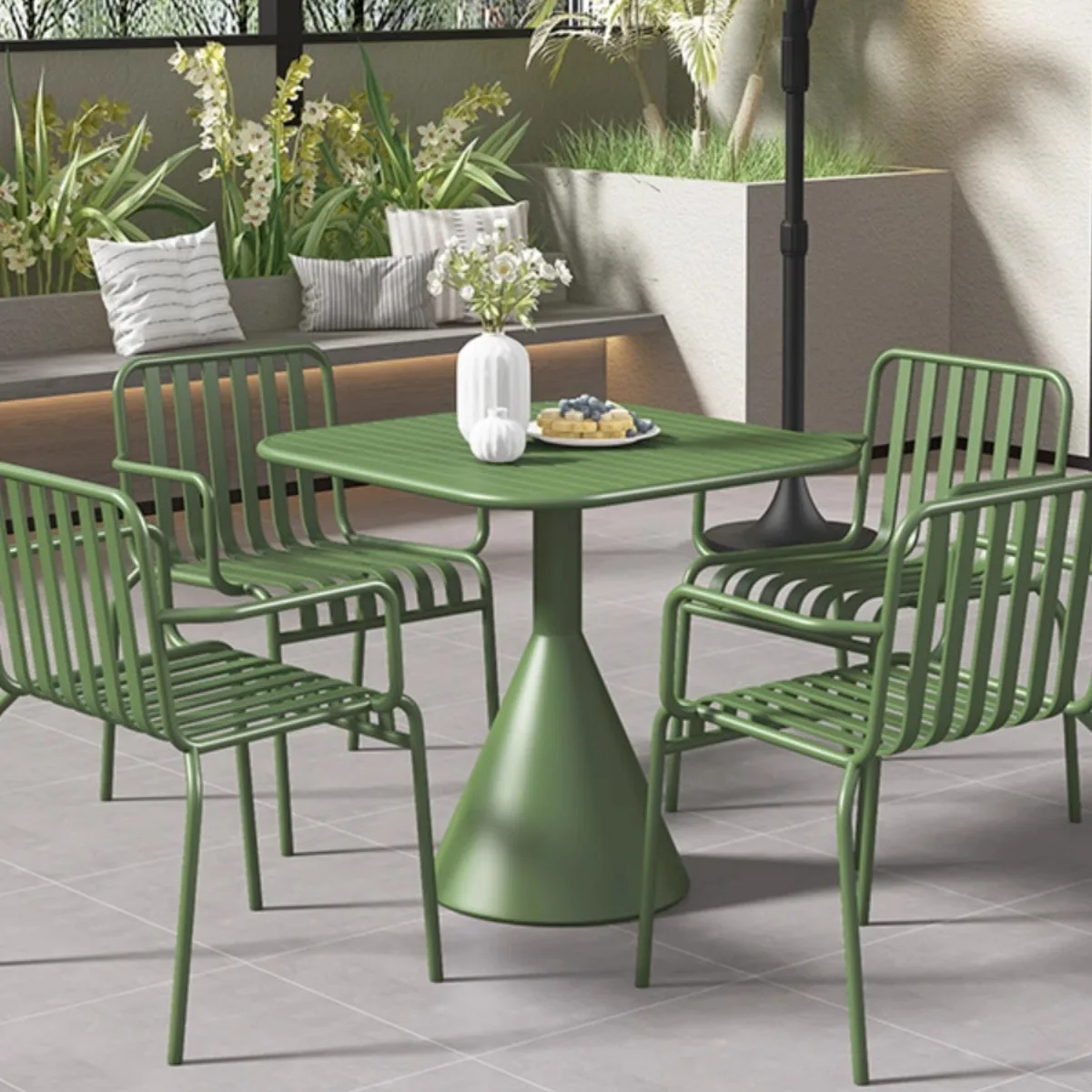 Outdoor chair sitting area Leisure Cafe Bar Commercial wrought outdoor table