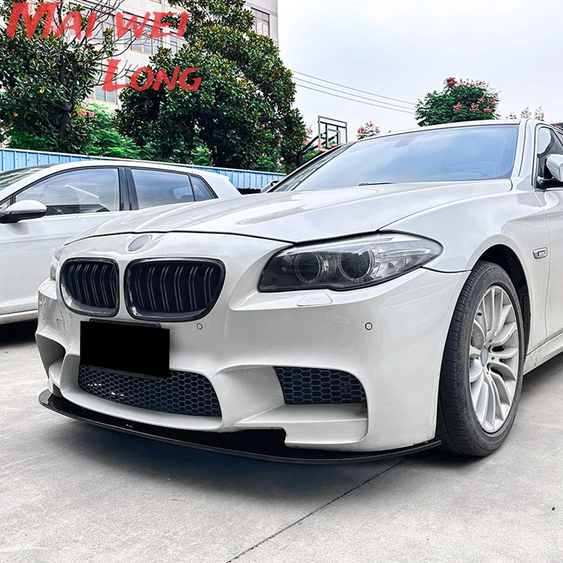 Front Bumper Lip Spoiler Splitter Diffuser for BMW 5 Series F10 F11 M5 2011-2017 Body Kits Front Bumper Protection Front Apron view 3