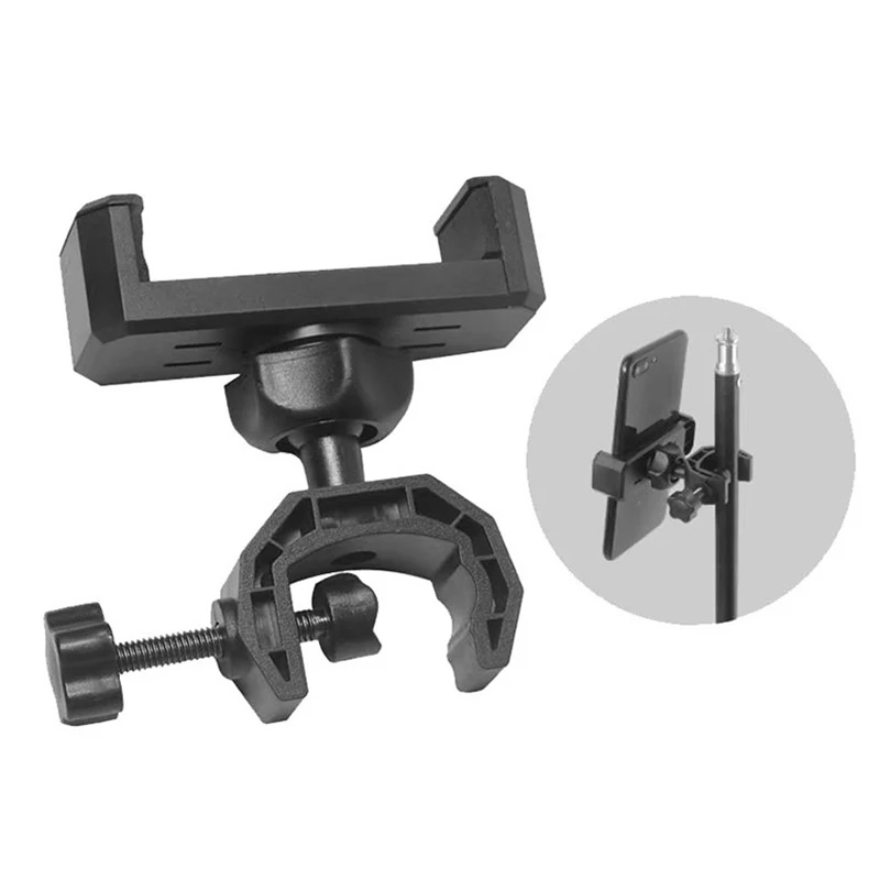 【Y】Smart Phones Music Live Show Holder Phone Holder 360 Degree Rotating Universal Microphone Supporting Stand view 2