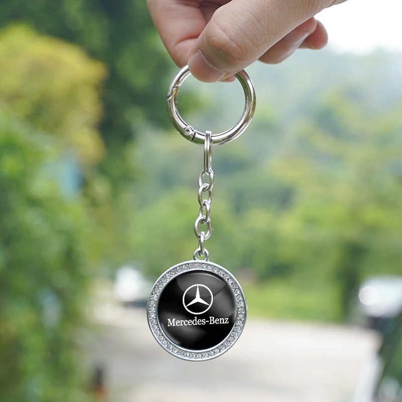 High Quality Car Logo Keychain Zinc Alloy Keyring For Mercedes Benz AMG Smart W205 C300 W203 W206 W108 W124 W126 W140 W168 W169