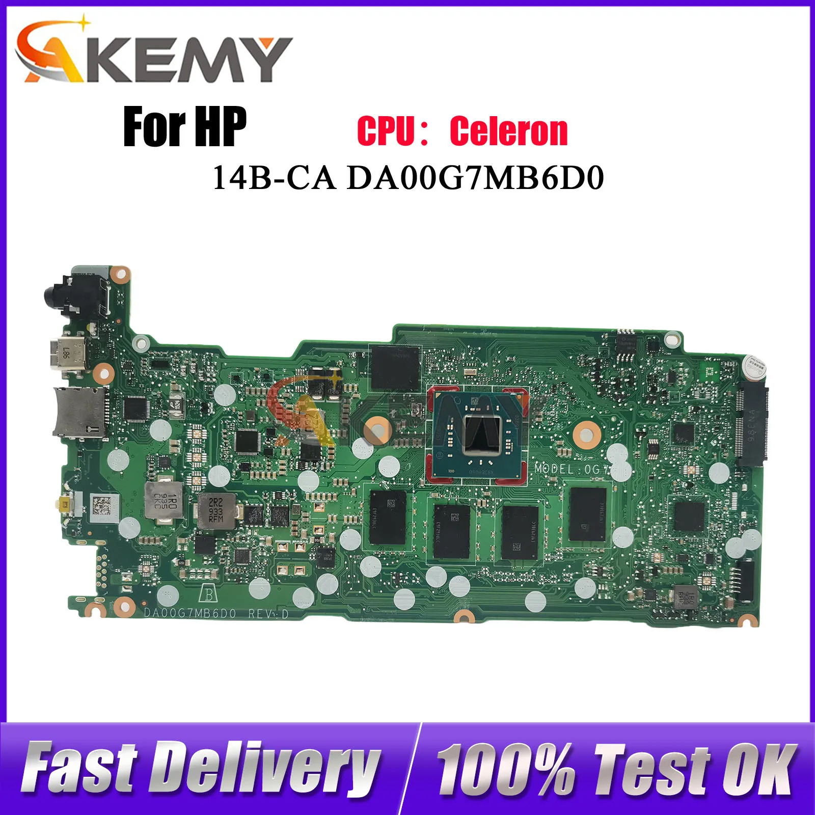 DA00G7MB6D0 Laptop Motherboard For HP 14B-CA 12B-CA With N4000 N4020 N5000 CPU RAM L85673-001 100% Fully Tested