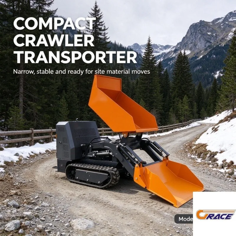 Heavy Duty Crawler Tipper Dumper 5Ton Tracked Dump Truck for Dam Building Road Construction Project