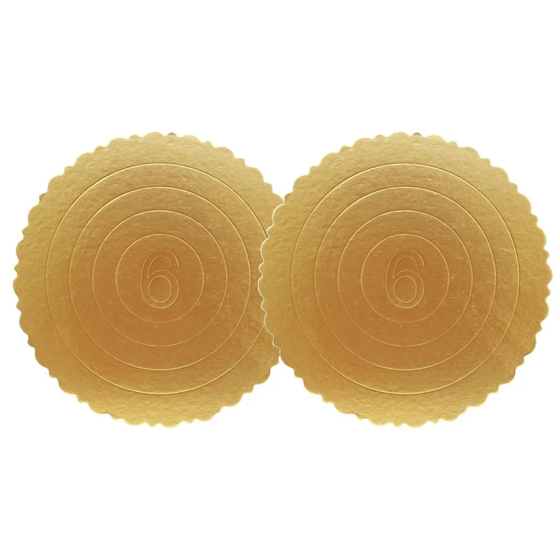 1/2/5/10pcs Diameter 20/26.7cm Round Cake Boards Set Cakeboard Base Disposable Paper Cupcake Dessert Tray Tool Gold Sturdy Tools