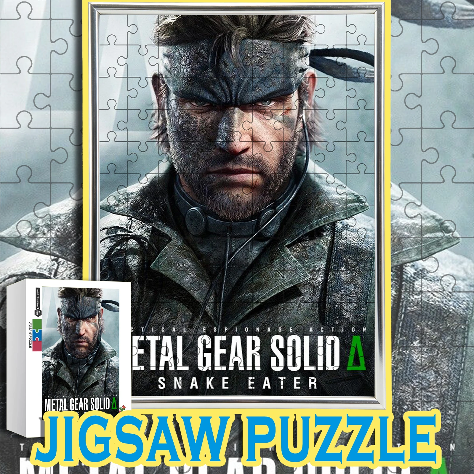 

Metal Gear Solid Snake Eater Naked Snake Wooden Jigsaw Puzzle 108/200/300/500/1000pcs Color Box