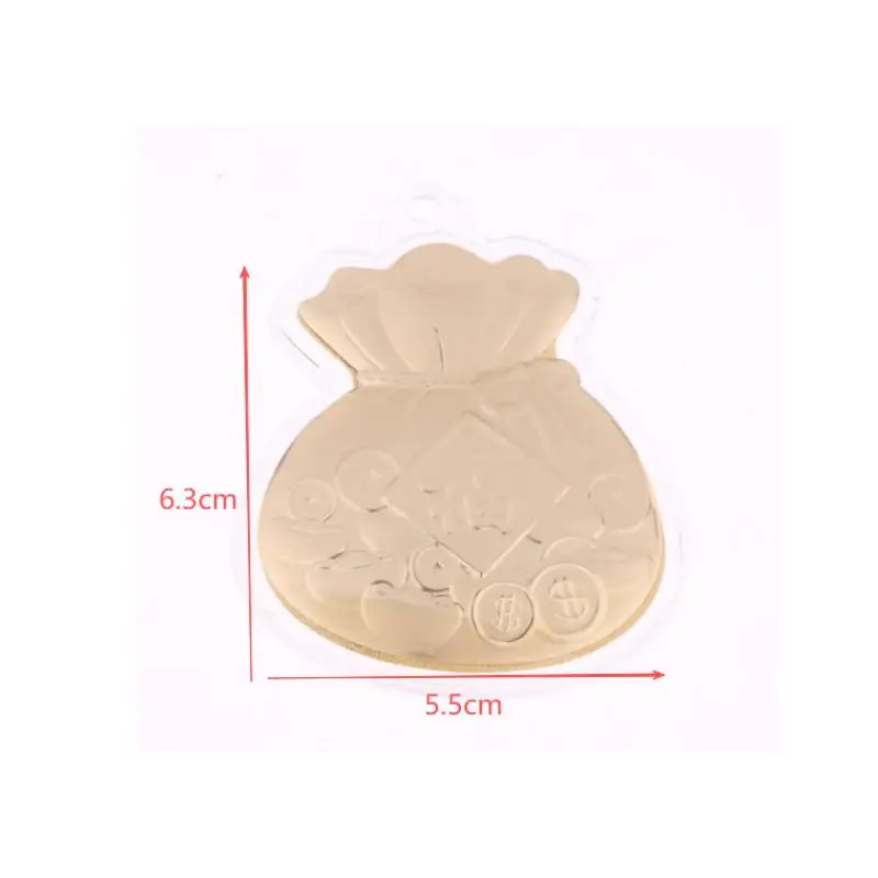 【السلام】2026 لون ذهبي محظوظ فو حقيبة معلقة المفاتيح على ظهره سحر الديكور السنة الجديدة هدية الهاتف الحبل #6