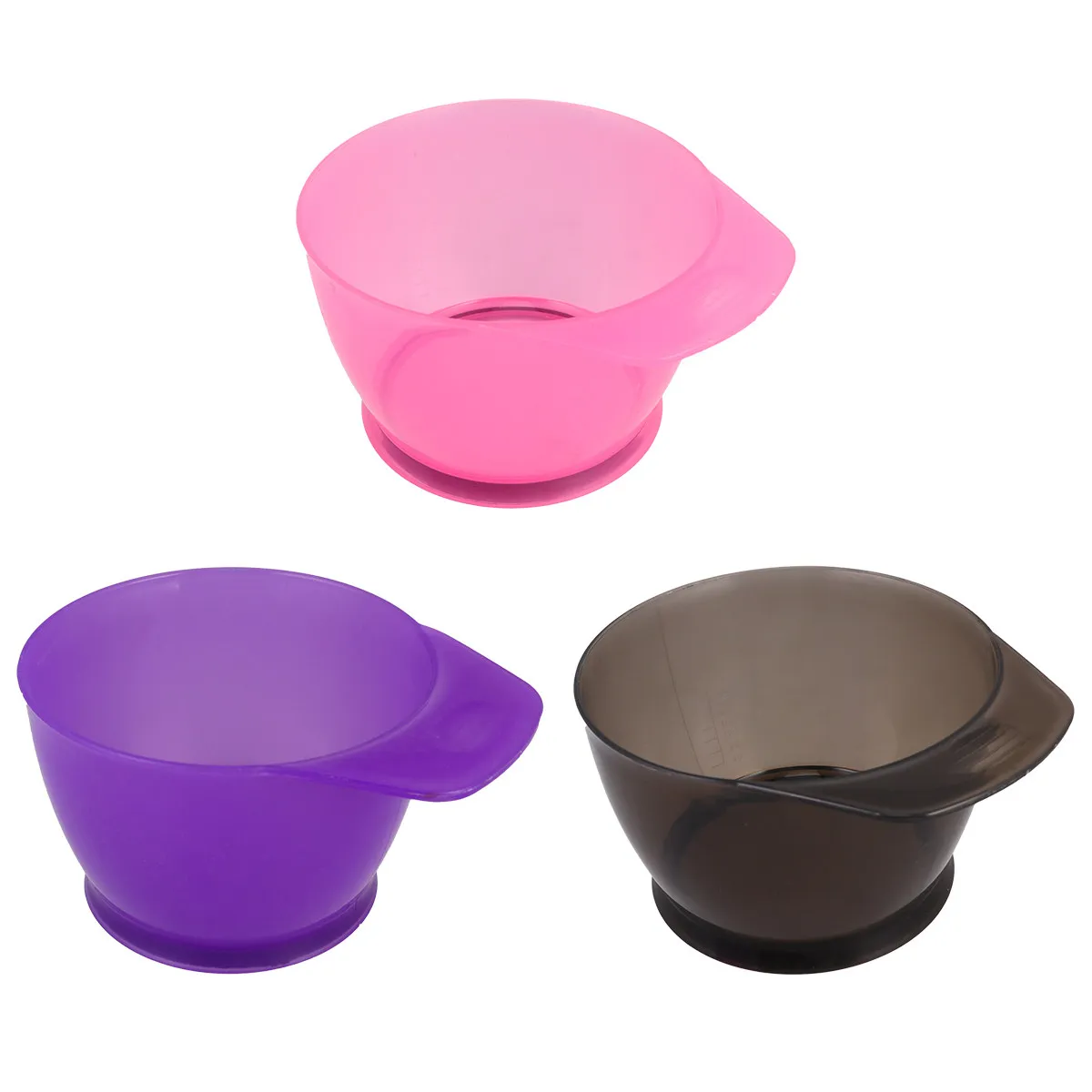 

3Pcs Hair Dyeing Bowl Thickened Plastic Tinting Bowl Handle for Home Salon DIY Professional Hair Coloring Tools