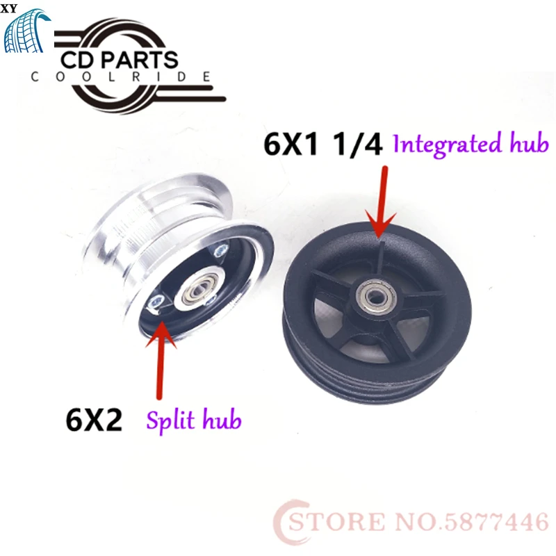 

Coolride 6 дюймов Алюминий литыми дисками 6X1 1 / 4 Электрический скутер Сталь кольцо 6x2 переднее колесо ступица заднего колеса обода колеса аксессуары