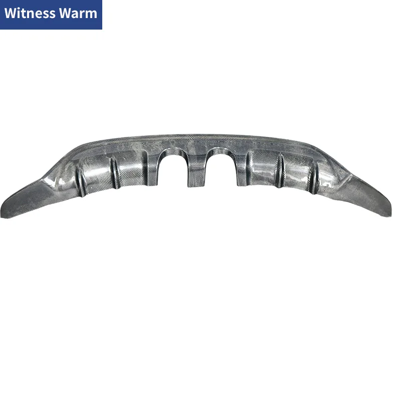 Carbon Fiber Car Rear Bumper Diffuser Lip Middle Two Out Exhaust Splitter for Volkswagen Scirocco Standard Bumper 2009-up