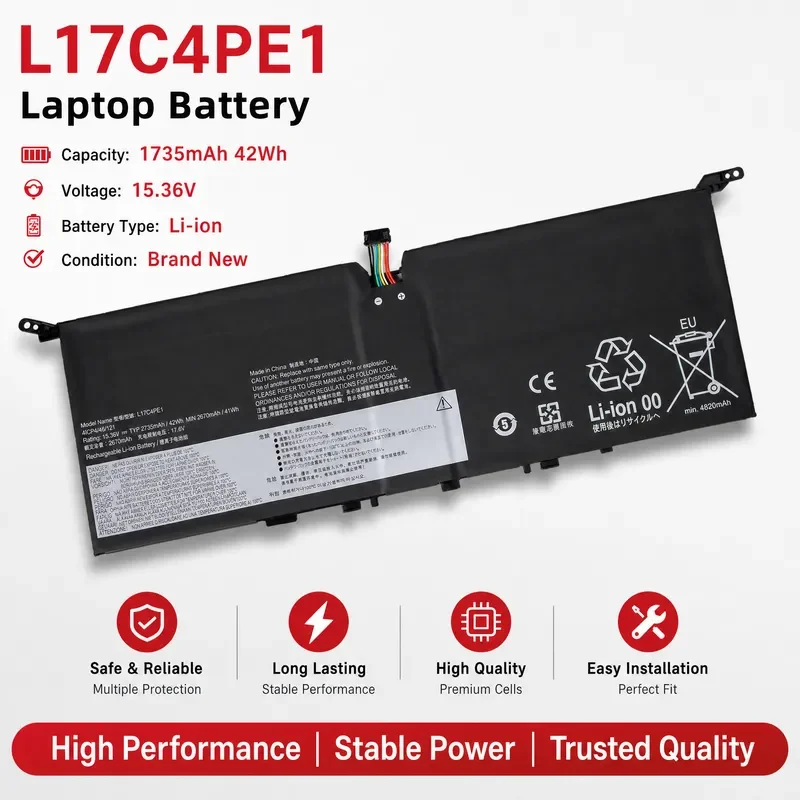 L17C4PE1 for Lenovo YOGA S730-13IML S730-13IWL Notebook Battery Replacement High Capacity Li-ion Laptop Battery